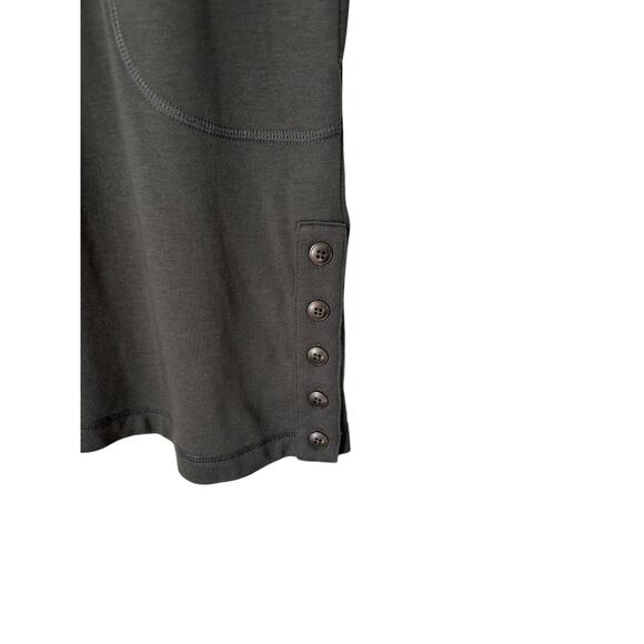 J. Jill Petite French Terry Peat Moss Green Dress SP Minimalist Capsule Staple - Picture 4 of 14